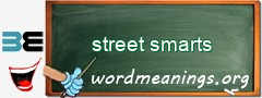 WordMeaning blackboard for street smarts